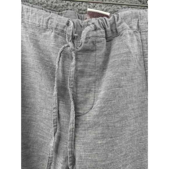 Merona Gray Heathered Stripped Linen-Blend Drawstring Pants Relaxed Fit Size XXL - Picture 4 of 8